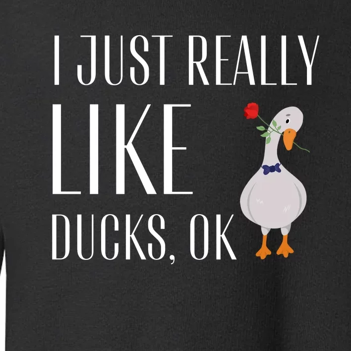 Funny I Just Really Like Ducks Lover Gifts Duck Owner Gift Toddler Sweatshirt