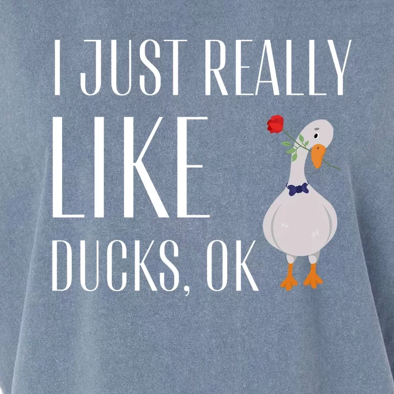 Funny I Just Really Like Ducks Lover Gifts Duck Owner Gift Garment-Dyed Women's Muscle Tee