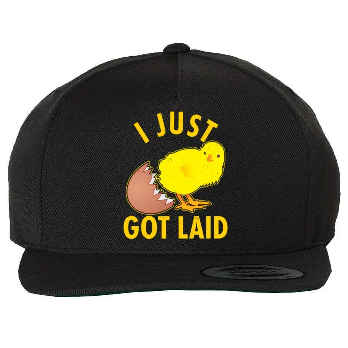 Funny I Just Got Laid Wool Snapback Cap