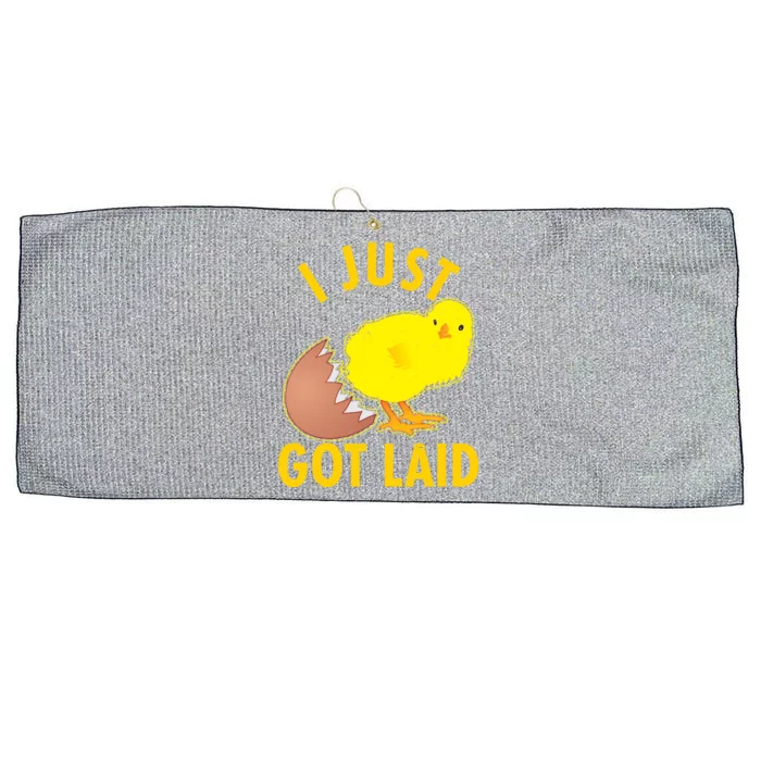 Funny I Just Got Laid Large Microfiber Waffle Golf Towel