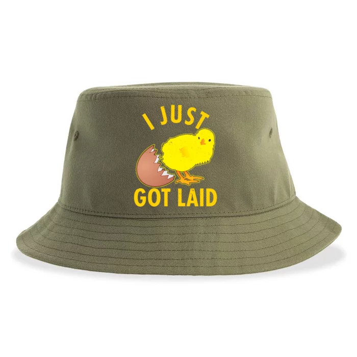 Funny I Just Got Laid Sustainable Bucket Hat