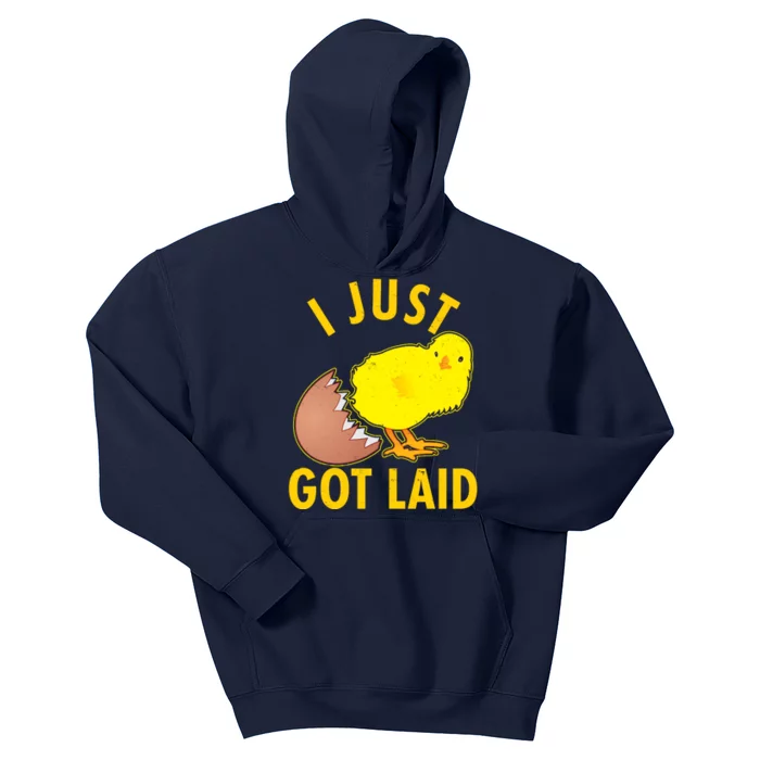 Funny I Just Got Laid Kids Hoodie