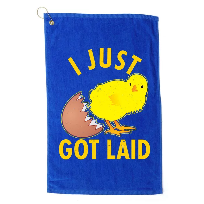 Funny I Just Got Laid Platinum Collection Golf Towel