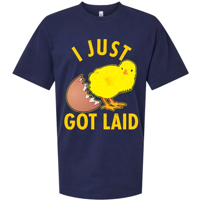 Funny I Just Got Laid Sueded Cloud Jersey T-Shirt