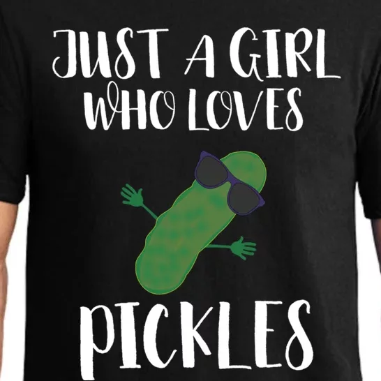 Funny Im Just A Who Loves Pickles Pickle Meaningful Gift Pajama Set