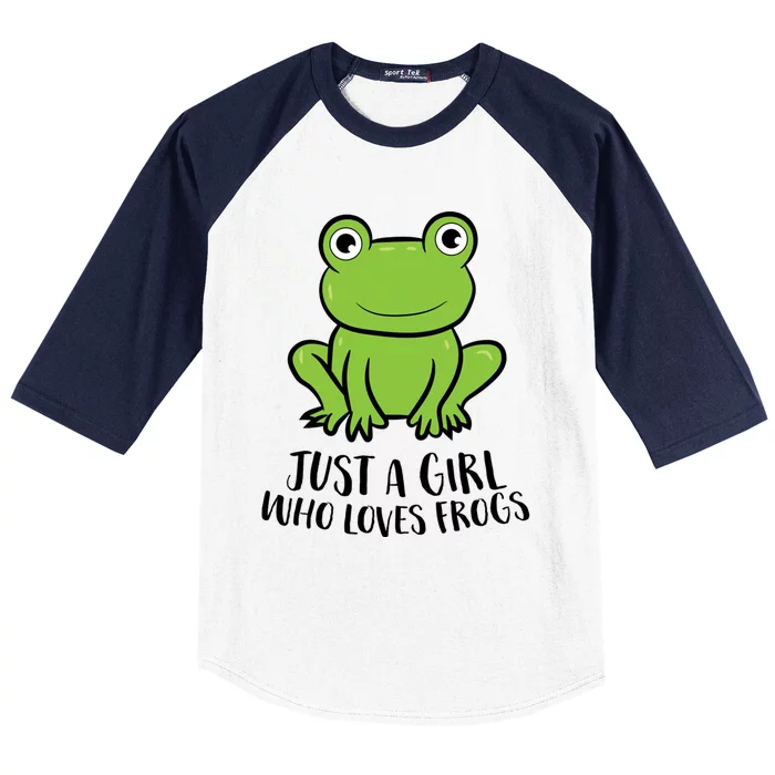 Frog I Just Really Like Frogs Funny Frog Lovers Gift Baseball Sleeve Shirt