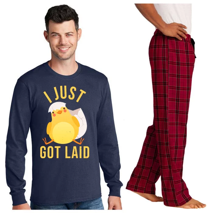 Funny I Just Got Laid Chick Long Sleeve Pajama Set