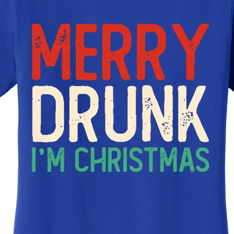 Funny Ing Joke Christmas Party Merry Drunk Im Christmas Cool Gift Women's T-Shirt