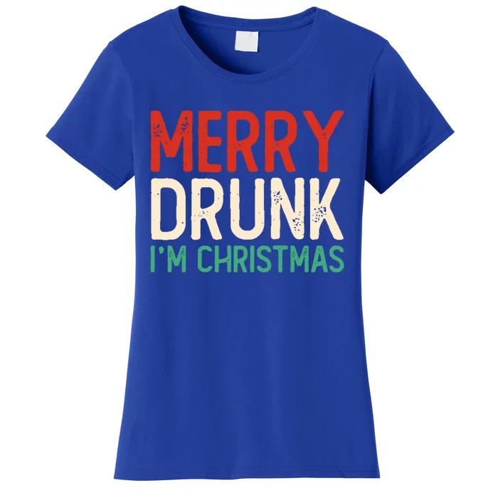 Funny Ing Joke Christmas Party Merry Drunk Im Christmas Cool Gift Women's T-Shirt