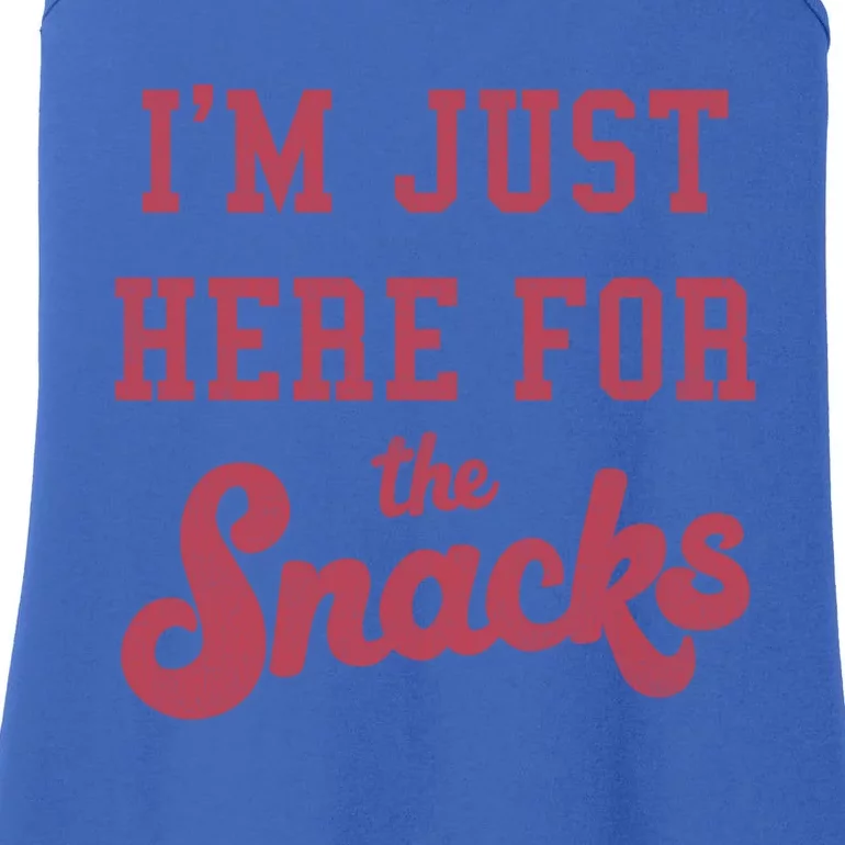 Food I'm Just Here For The Snacks Funny Text Funny Gift Ladies Essential Tank