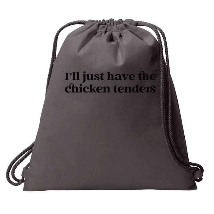 Funny ILl Just Have The Chicken Tenders Christmas Chicken Nugget Drawstring Bag