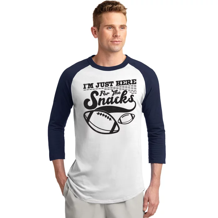 Funny I'm Just Here For The Snacks Baseball Sleeve Shirt