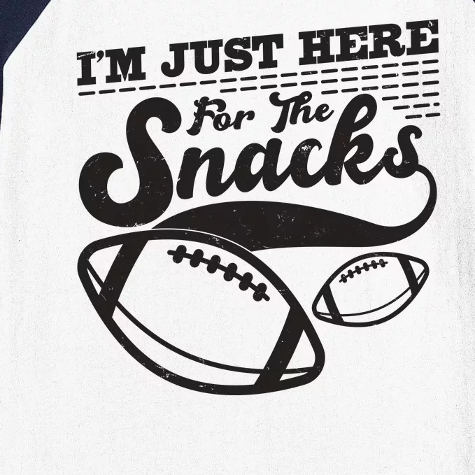 Funny I'm Just Here For The Snacks Baseball Sleeve Shirt