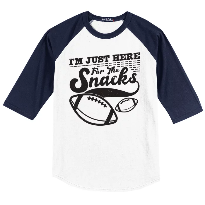 Funny I'm Just Here For The Snacks Baseball Sleeve Shirt