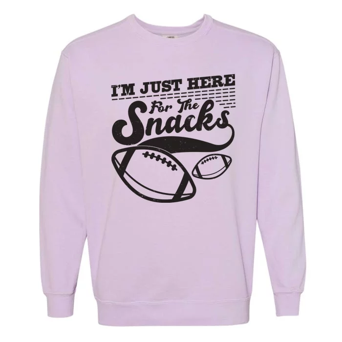 Funny I'm Just Here For The Snacks Garment-Dyed Sweatshirt