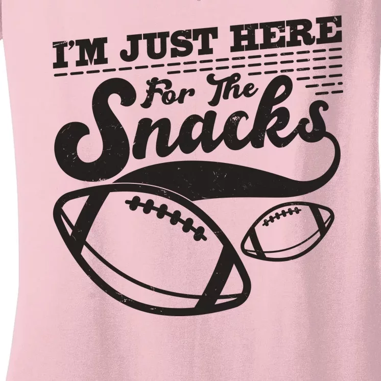 Funny I'm Just Here For The Snacks Women's V-Neck T-Shirt