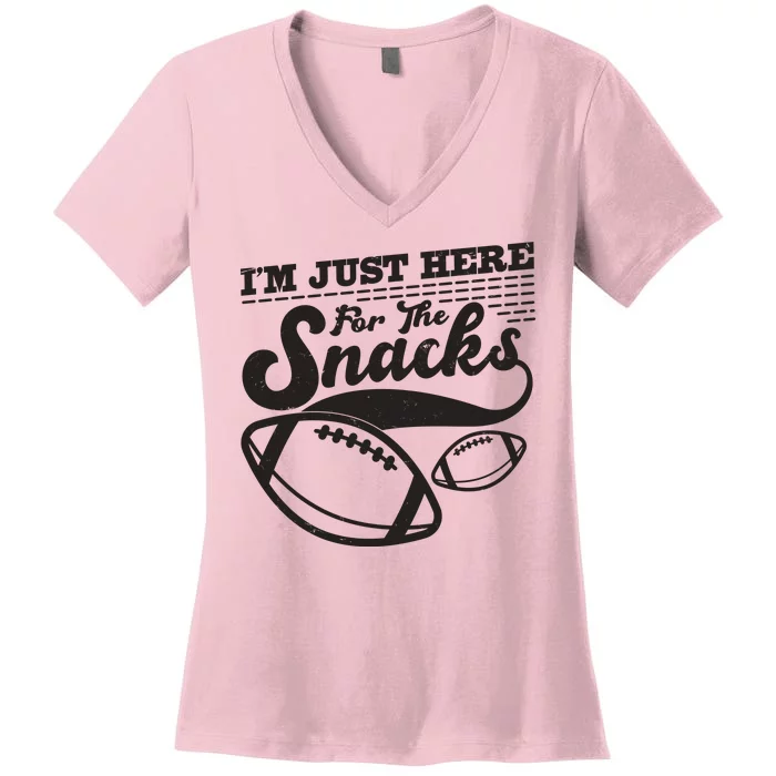 Funny I'm Just Here For The Snacks Women's V-Neck T-Shirt