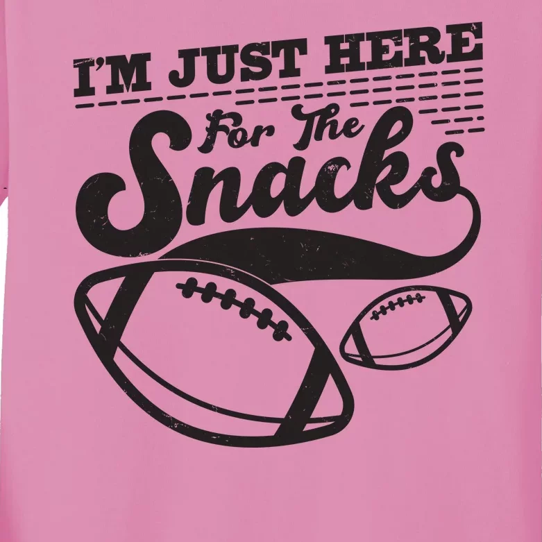 Funny I'm Just Here For The Snacks Kids Long Sleeve Shirt