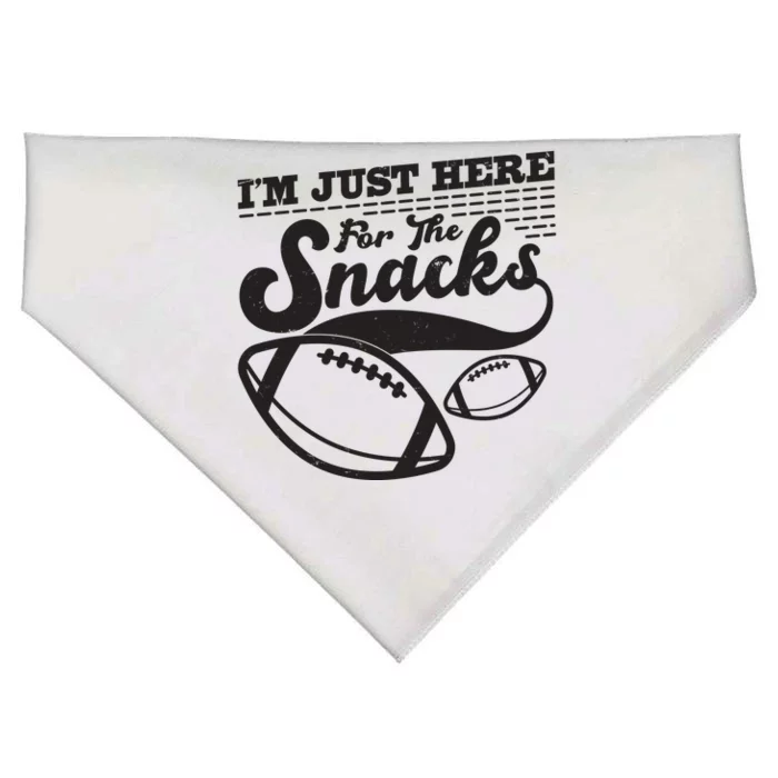 Funny I'm Just Here For The Snacks USA-Made Doggie Bandana