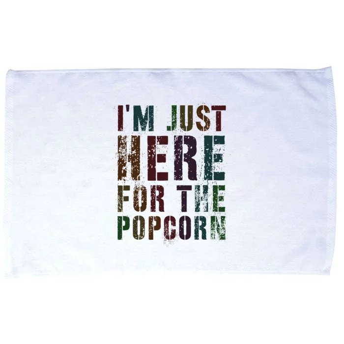 Funny IM Just Here For Popcorn Game On Day Wife Newbie Microfiber Hand Towel