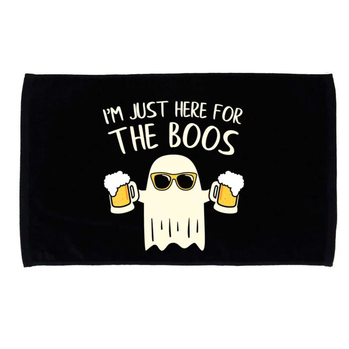 Funny Im Just Here For The Boos Shirt Gift Halloween Ghost Microfiber Hand Towel