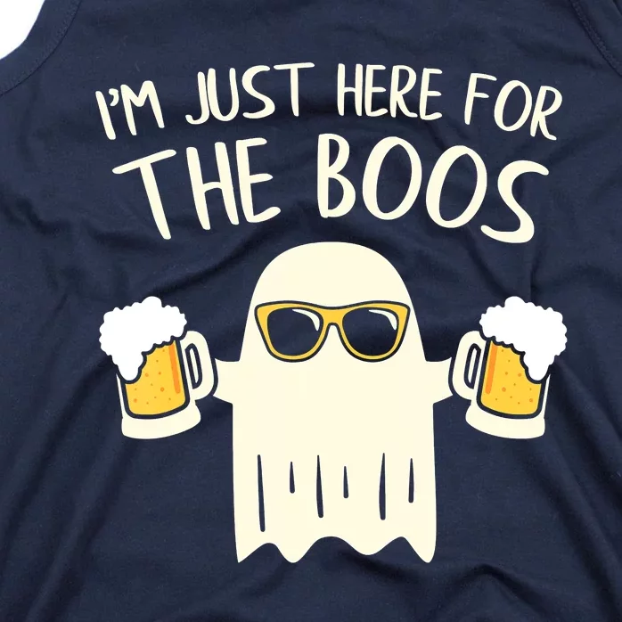 Funny Im Just Here For The Boos Shirt Gift Halloween Ghost Tank Top