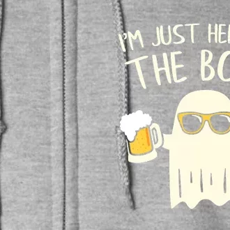 Funny Im Just Here For The Boos Shirt Gift Halloween Ghost Full Zip Hoodie