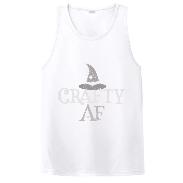 Funny I Know I'm Witch CRAFTY AF Witchcrafting Is My Cardio Performance Tank