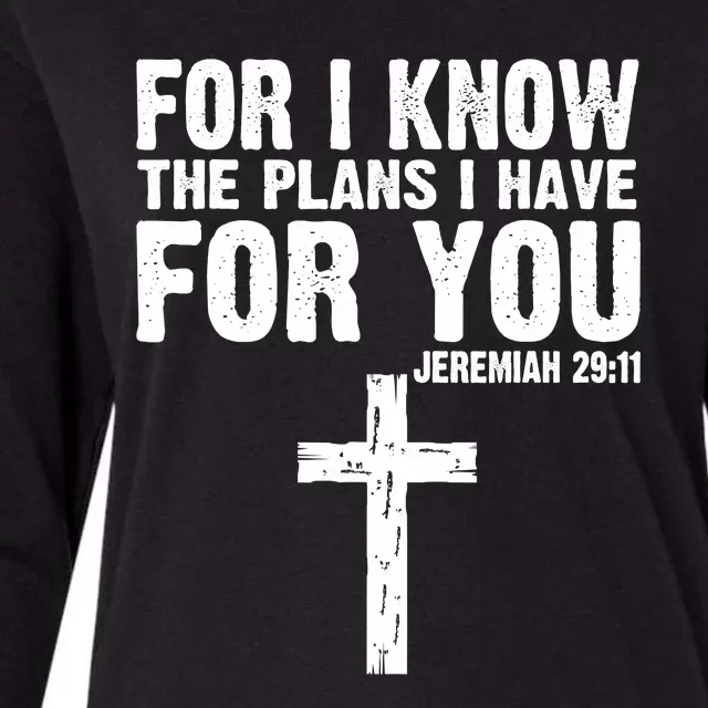 For I Know The Plans I Have For You Jeremiah 2911 Christian Womens Cotton Relaxed Long Sleeve T-Shirt