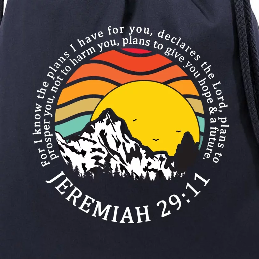 For I Know The Plans I Have For You Bible Jeremiah 29:11 Meaningful Gift Drawstring Bag