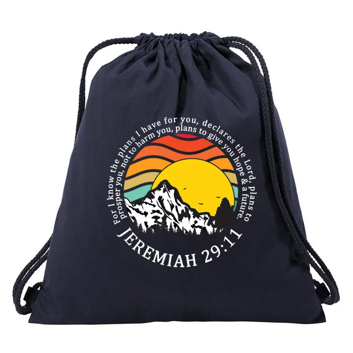 For I Know The Plans I Have For You Bible Jeremiah 29:11 Meaningful Gift Drawstring Bag