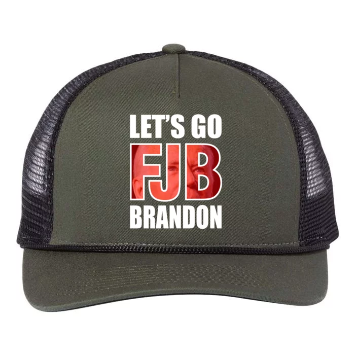 FJB Let's Go Brandon Image Kitchenware Front & Back Retro Rope Trucker Hat Cap