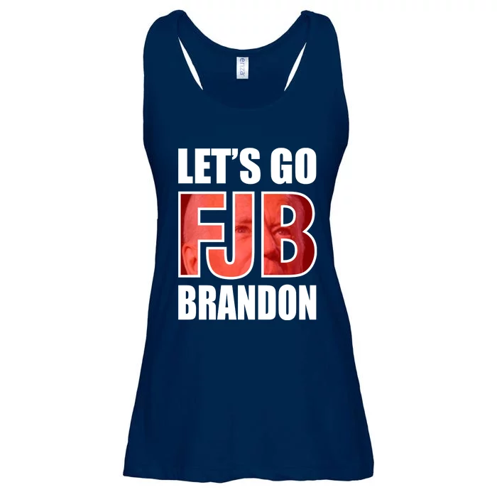 FJB Let's Go Brandon Image Kitchenware Front & Back Ladies Essential Flowy Tank