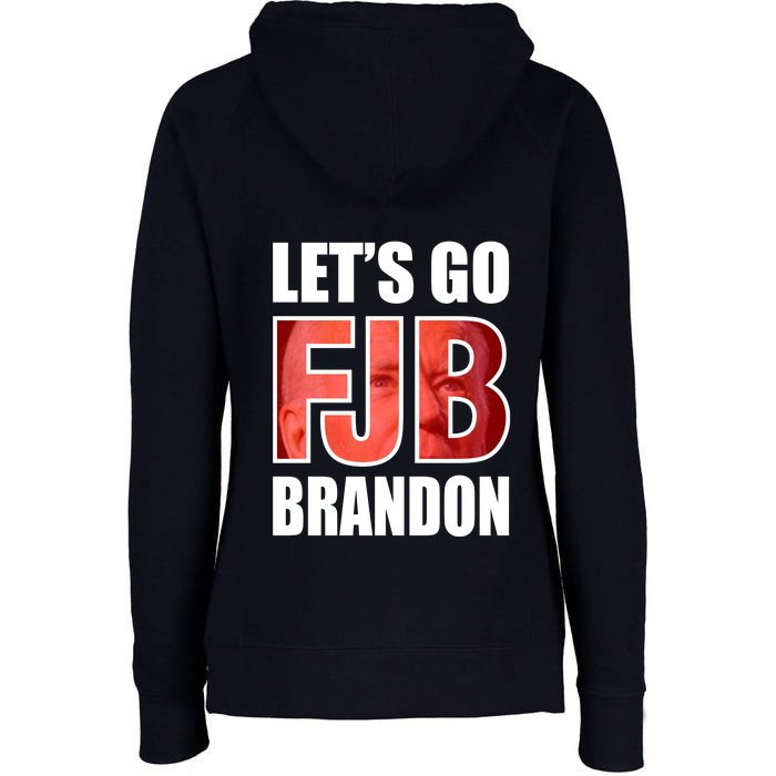 FJB Let's Go Brandon Image Kitchenware Front & Back Womens Funnel Neck Pullover Hood