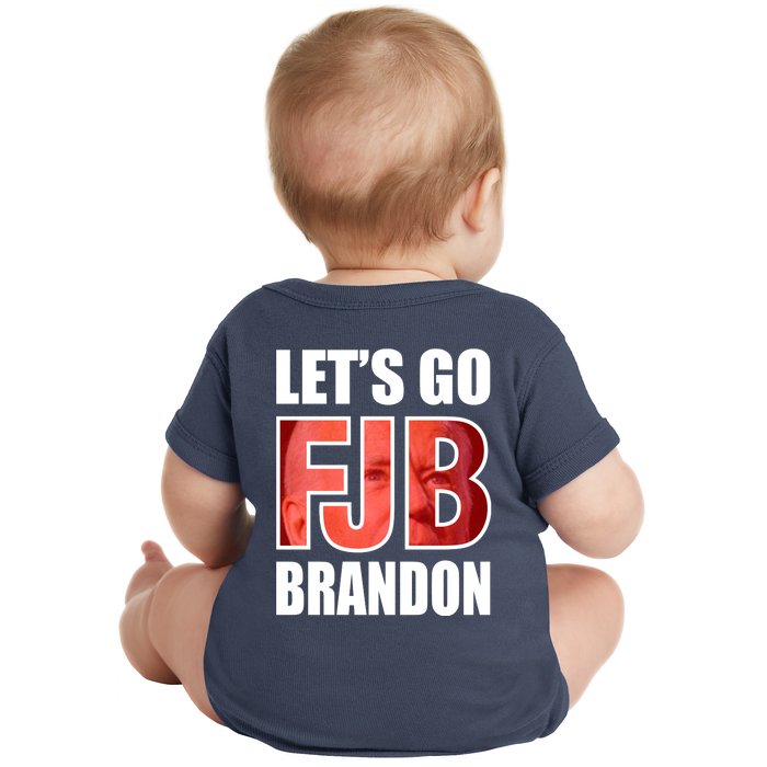 FJB Let's Go Brandon Image Kitchenware Front & Back Baby Bodysuit