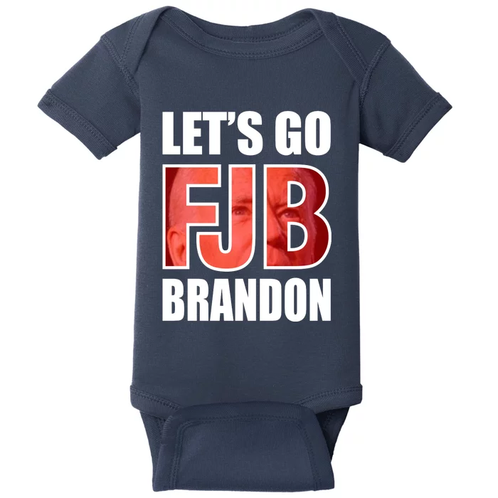 FJB Let's Go Brandon Image Kitchenware Front & Back Baby Bodysuit