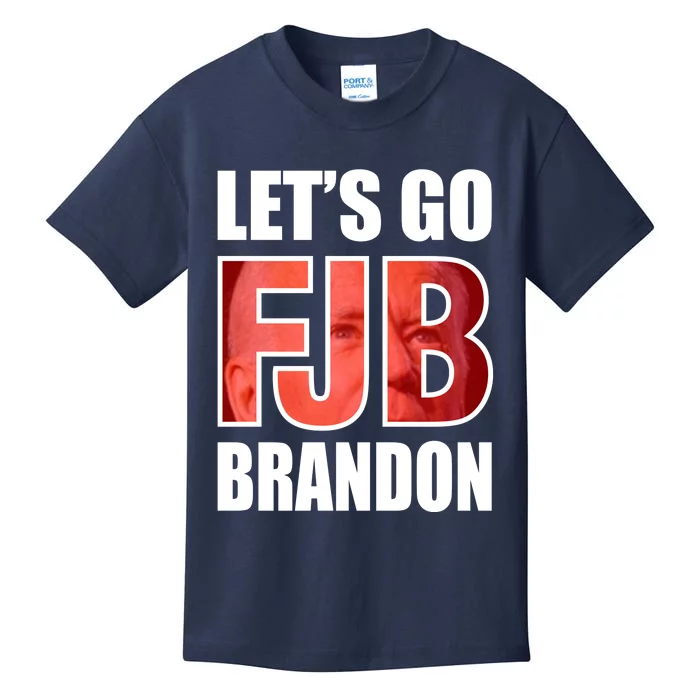 FJB Let's Go Brandon Image Kitchenware Front & Back Kids T-Shirt