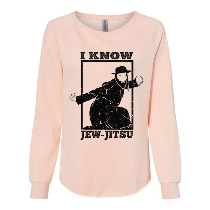 Funny I Know Jew Jitsu Womens California Wash Sweatshirt