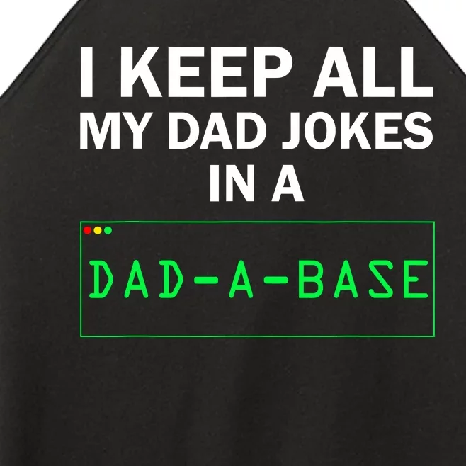 Funny I Keep All My Dad Jokes In A Dad A Base Gag Dad Joke Women’s Perfect Tri Rocker Tank