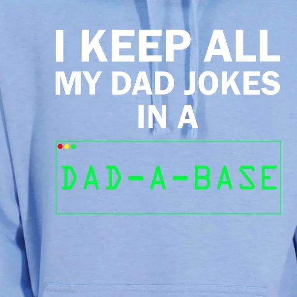 Funny I Keep All My Dad Jokes In A Dad A Base Gag Dad Joke Unisex Surf Hoodie