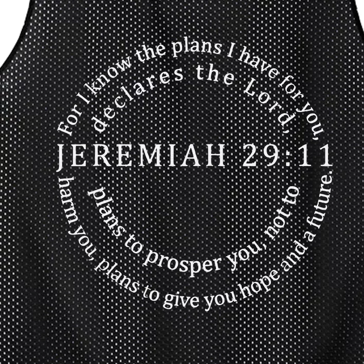 For I Know The Plans I Have For You Bible Jeremiah 2911 Mesh Reversible Basketball Jersey Tank