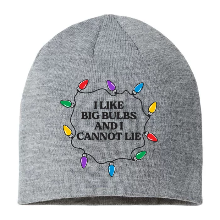 Funny I Like Big Bulbs And I Cannot Lie Christmas Meaningful Gift 8 1/2in Sustainable Knit Beanie