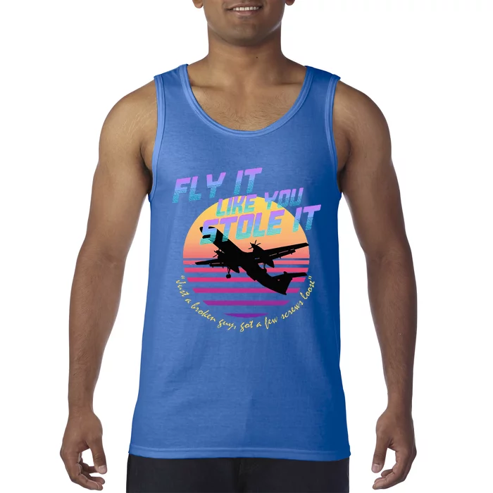 Fly It Like You Stole It Sky King Vaporwave Aesthetic Tank Top