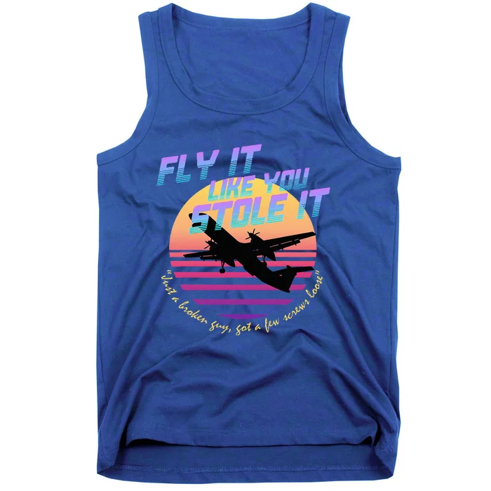 Fly It Like You Stole It Sky King Vaporwave Aesthetic Tank Top