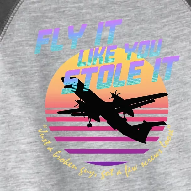 Fly It Like You Stole It Sky King Vaporwave Aesthetic Toddler Fine Jersey T-Shirt