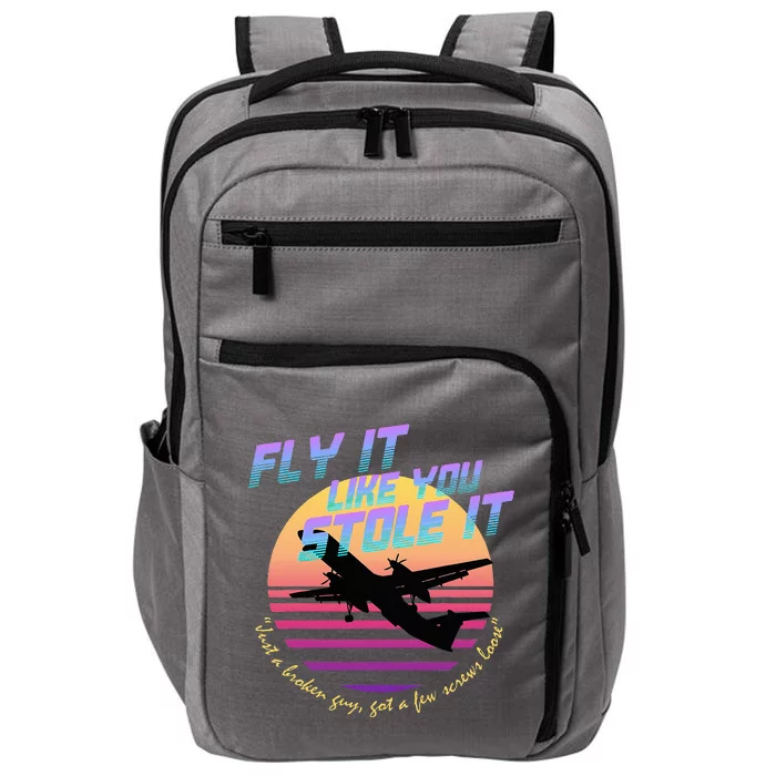 Fly It Like You Stole It Sky King Vaporwave Aesthetic Impact Tech Backpack