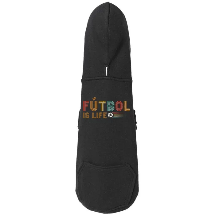 Futbol Is Life Football Lover Soccer Funny Vintage Doggie 3-End Fleece Hoodie