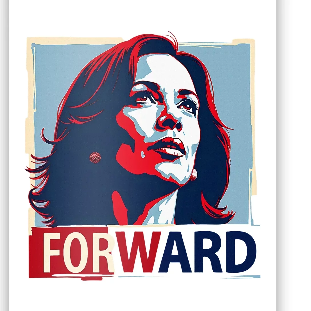 Forward Inspiring Leadership Hope Progress Kamala Harris Poster