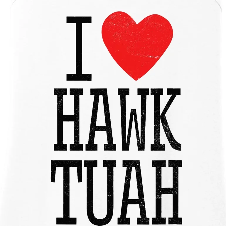 Funny I Love Hawk Tuah Heart Guy Spit Joke Wet That Thang Ladies Essential Tank