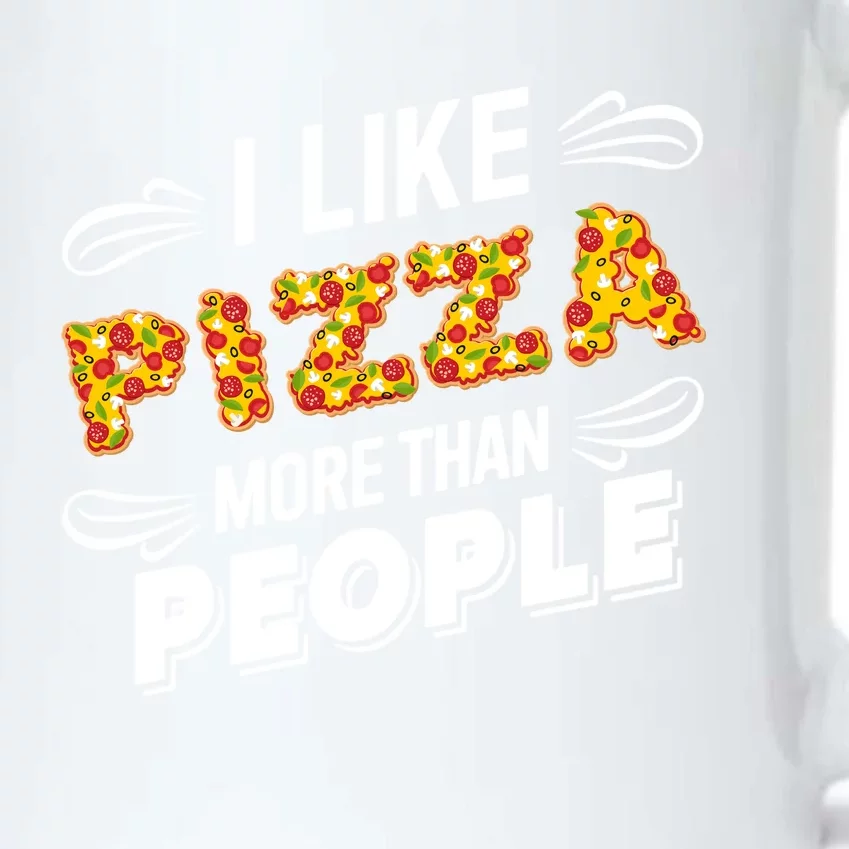 Funny I Like Pizza More Than People Gift Black Color Changing Mug